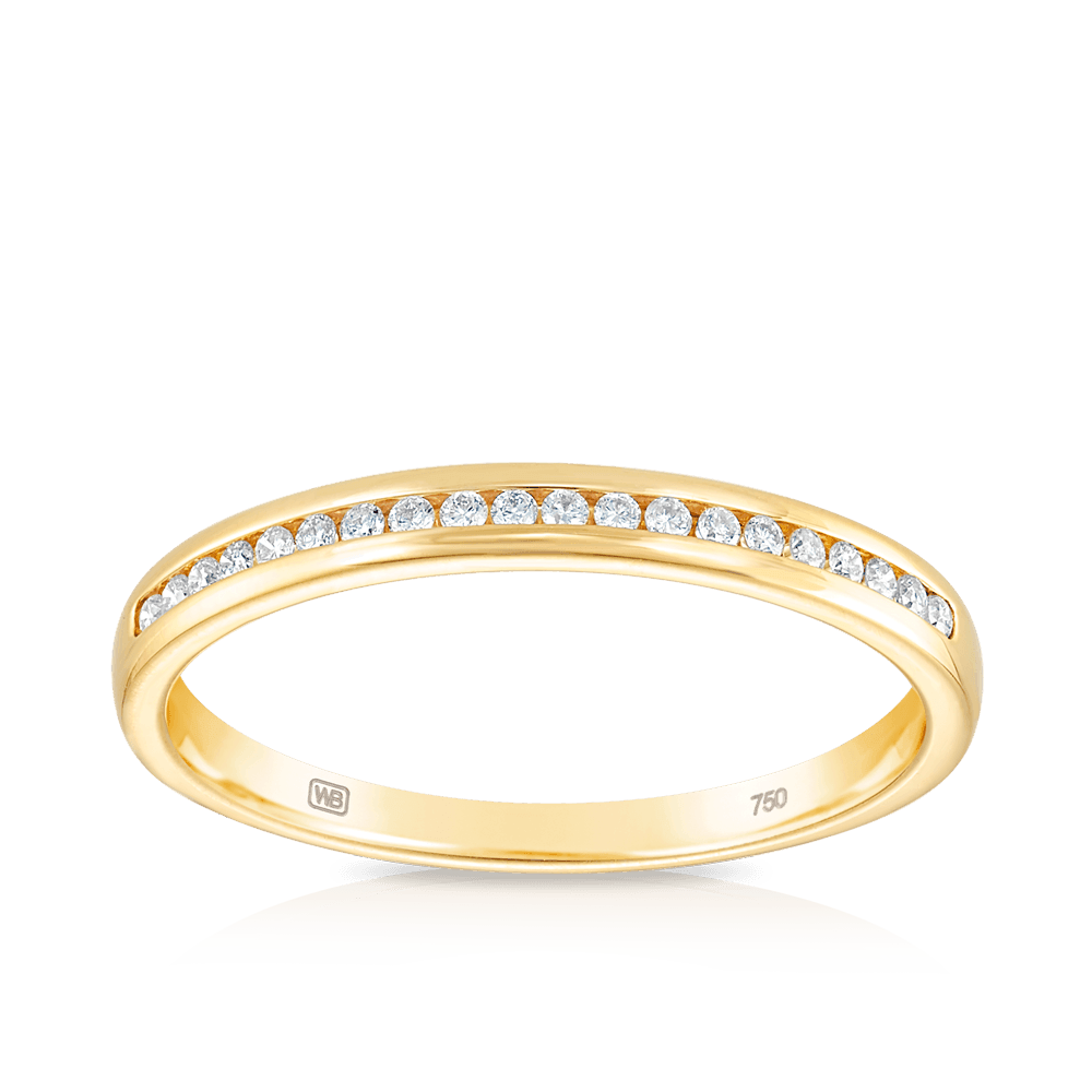 010ct Tw Diamond Anniversary Band In 18ct Yellow Gold