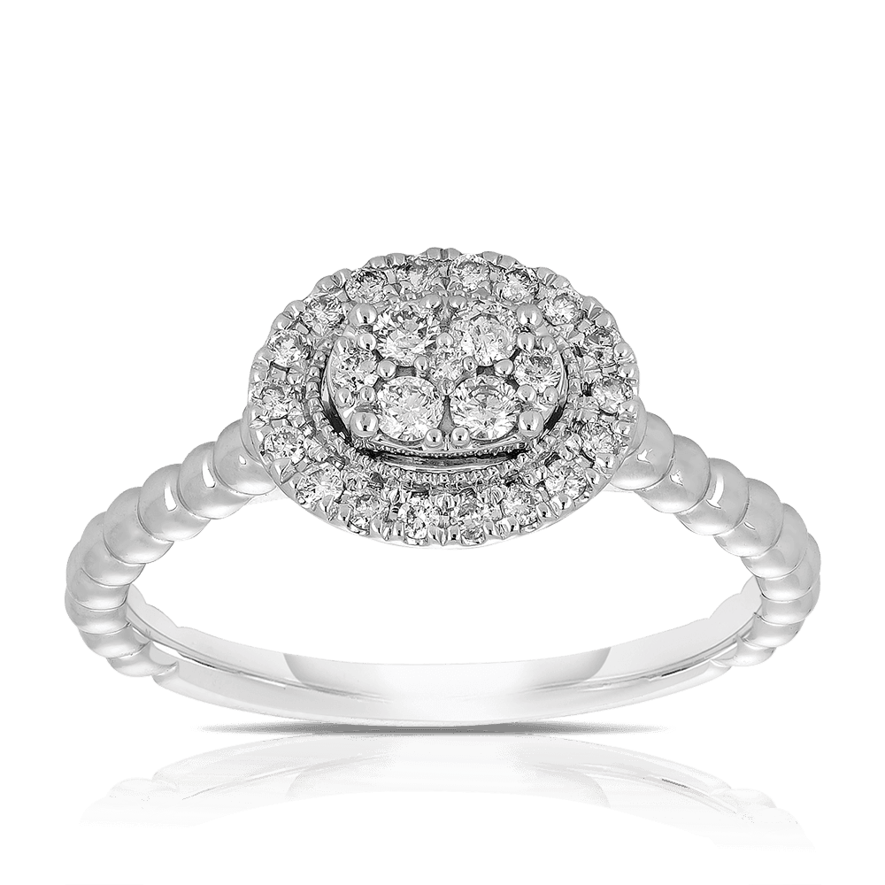 Halo white gold deals wedding rings