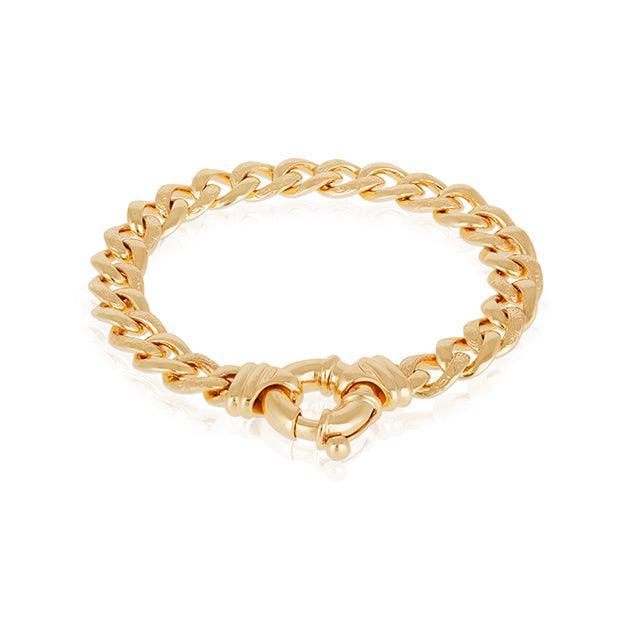 Gold curb 2024 link bracelet