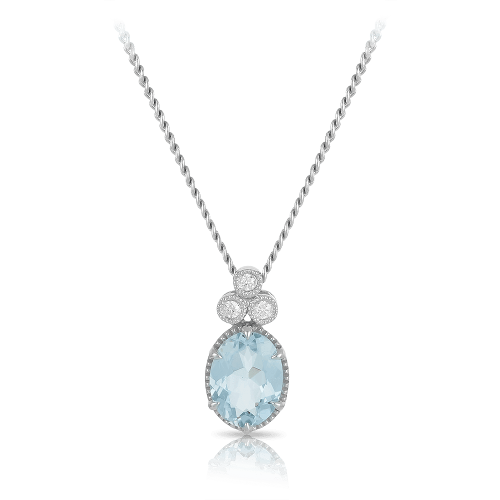 Aquamarine deals stone pendant