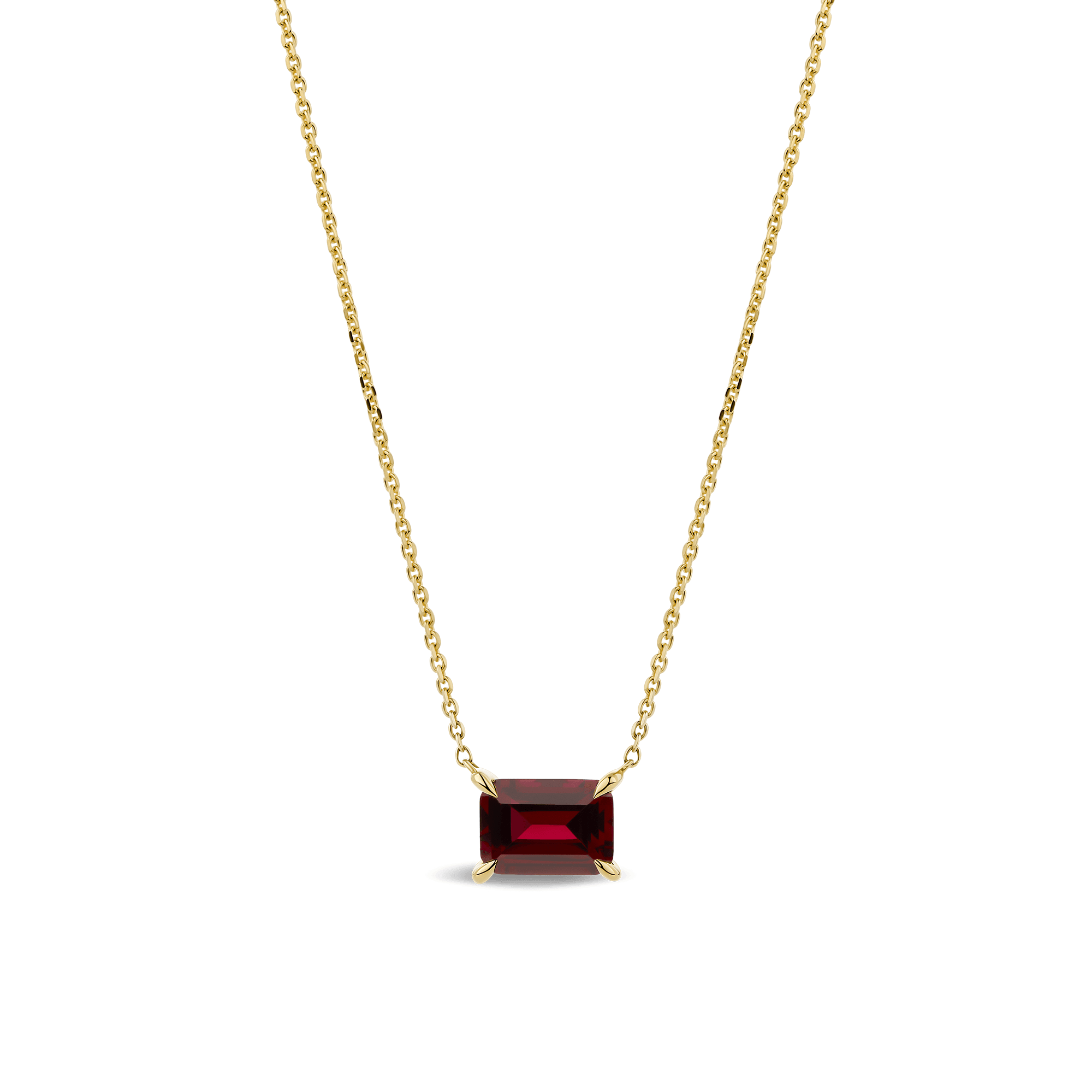 Yellow gold deals ruby necklace