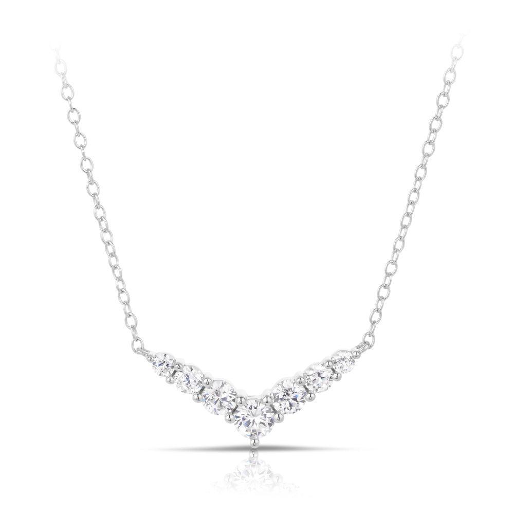 White gold deals arrow necklace