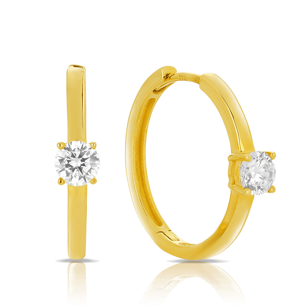 Cubic zirconia on sale hoop earrings