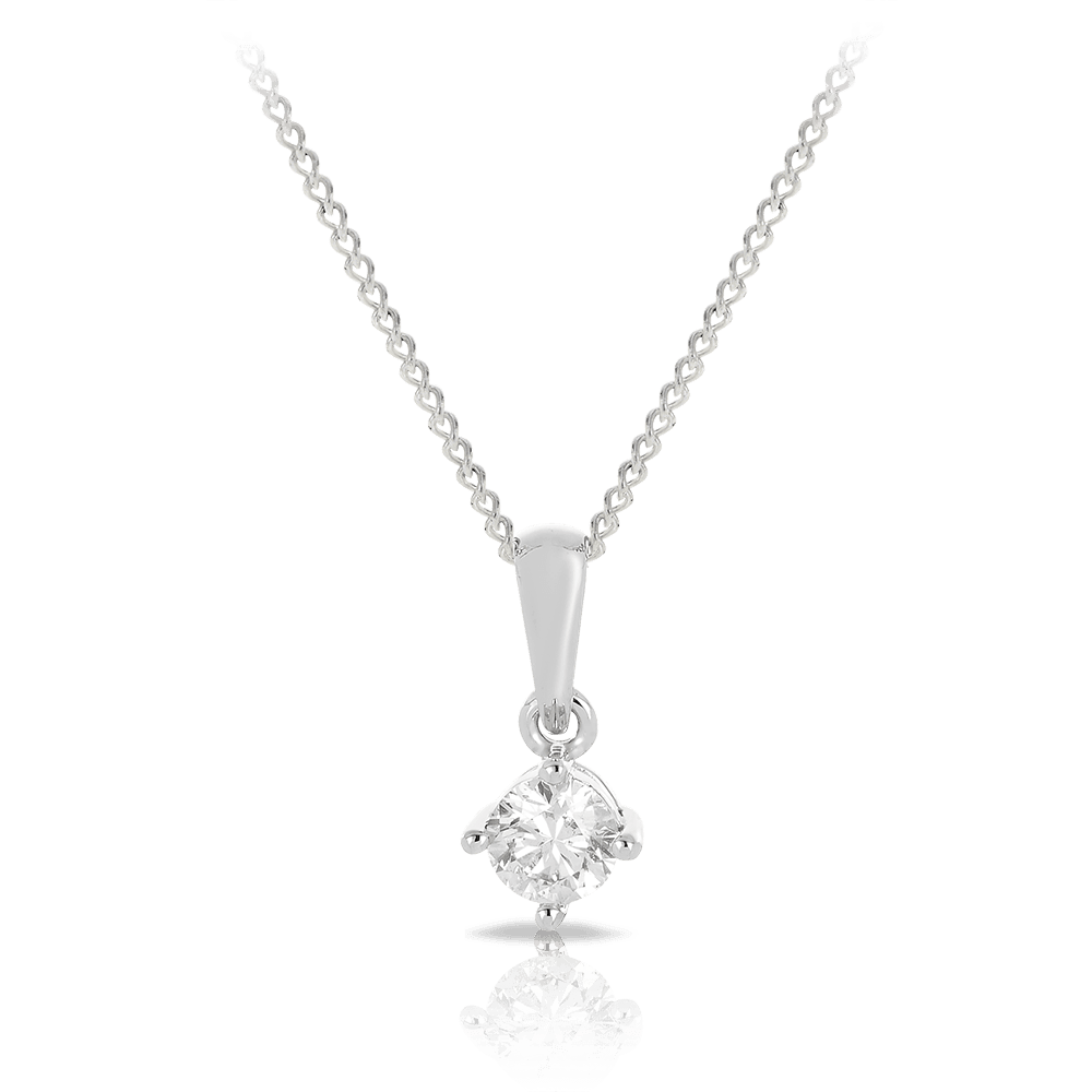 18ct White Gold Diamond Necklace