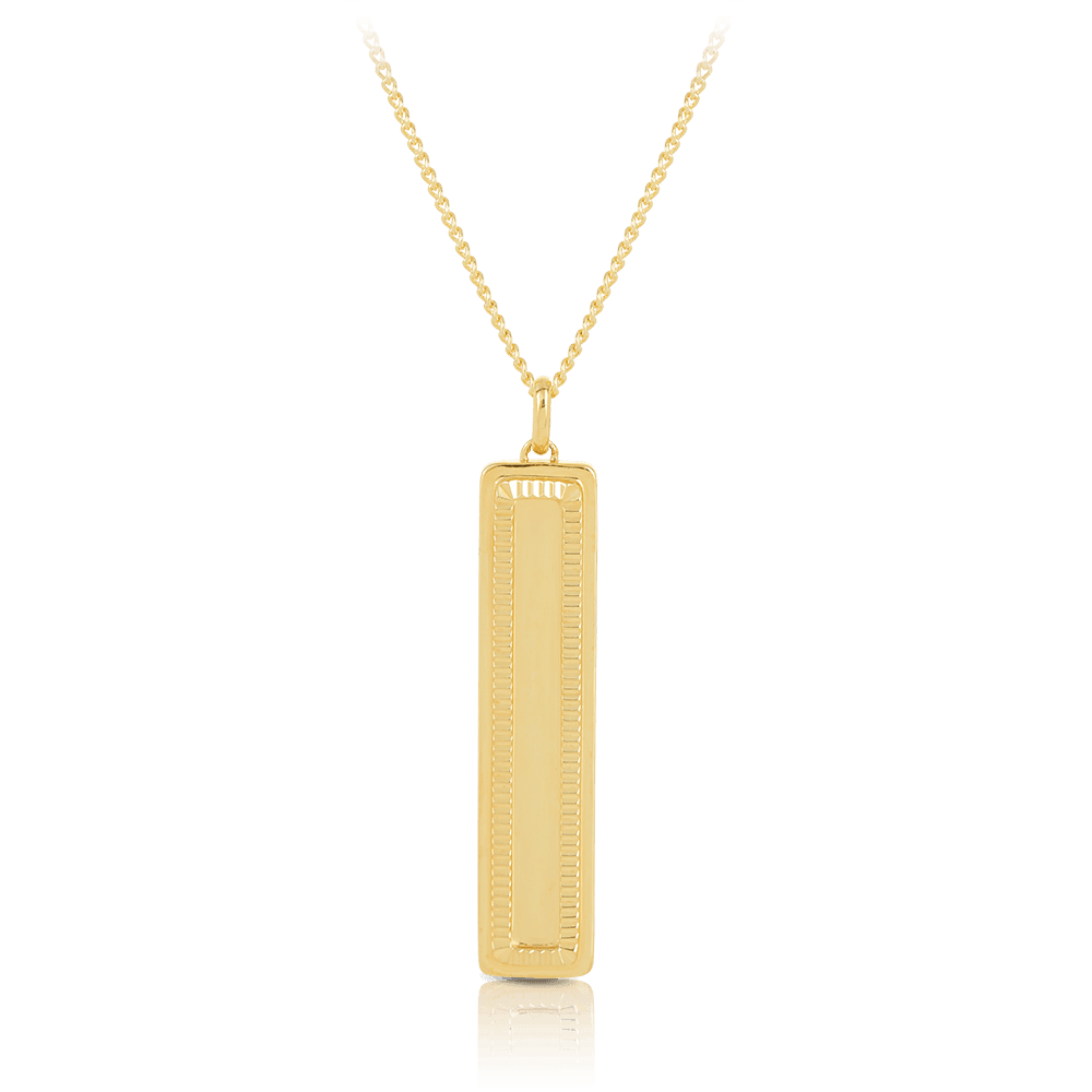 9ct gold hot sale bar necklace