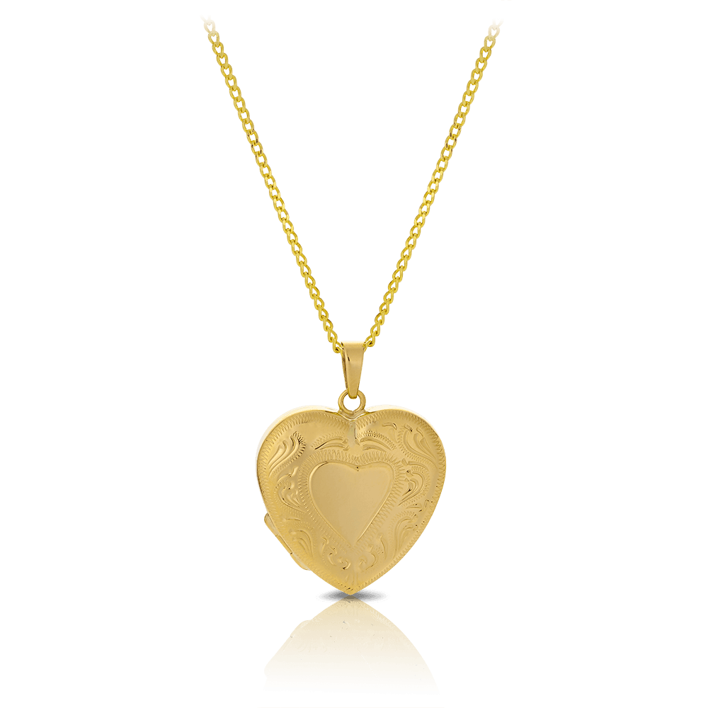 Heart Locket Necklace For Women Engraved With Photos