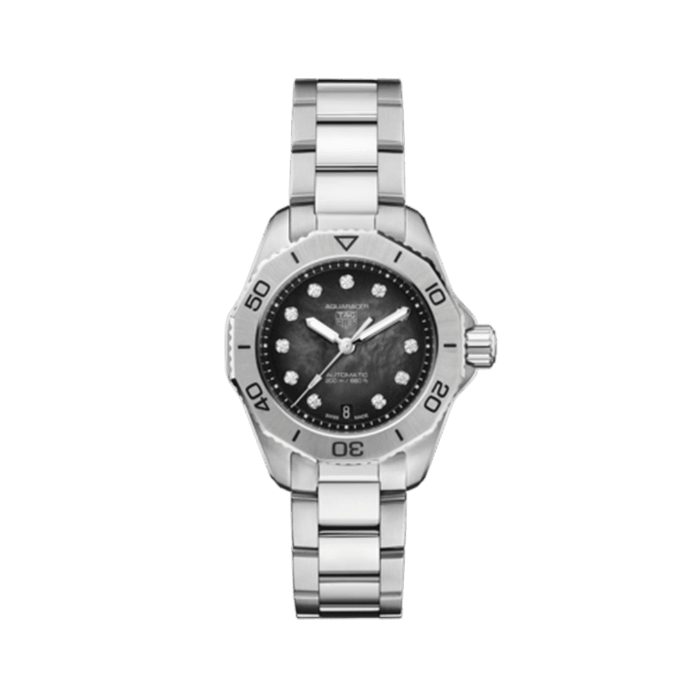 TAG HEUER AQUARACER WOMEN S 30MM STAINLESS STEEL AUTOMATIC WATCH WBP2410.BA0622