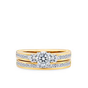 1.00ct TW Diamond Ring in 9ct Yellow and White Gold