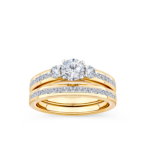 1.00ct TW Diamond Ring in 9ct Yellow and White Gold