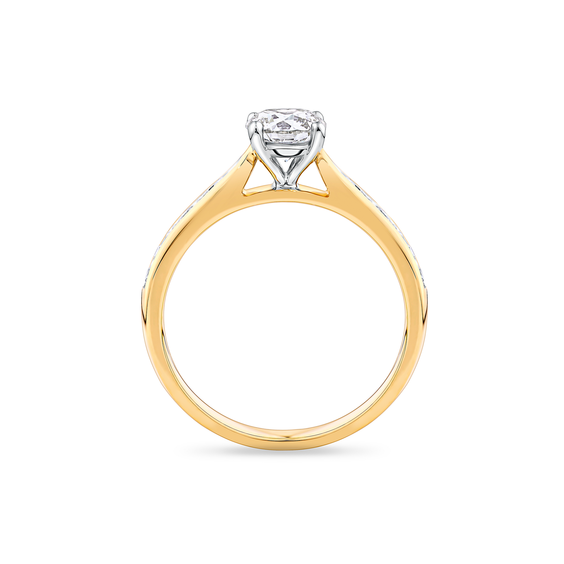 1.01ct TW Diamond Solitaire Ring in 18ct Yellow and White Gold