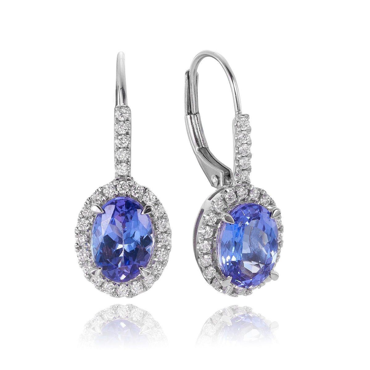 White gold shop tanzanite earrings