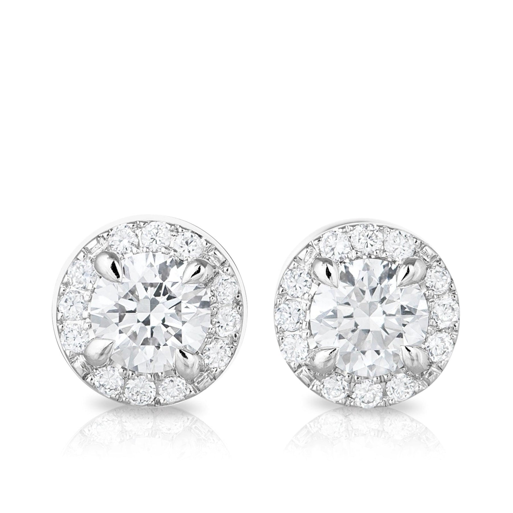 18ct White Gold Round Brilliant Cut Diamond Earring - Wallace Bishop