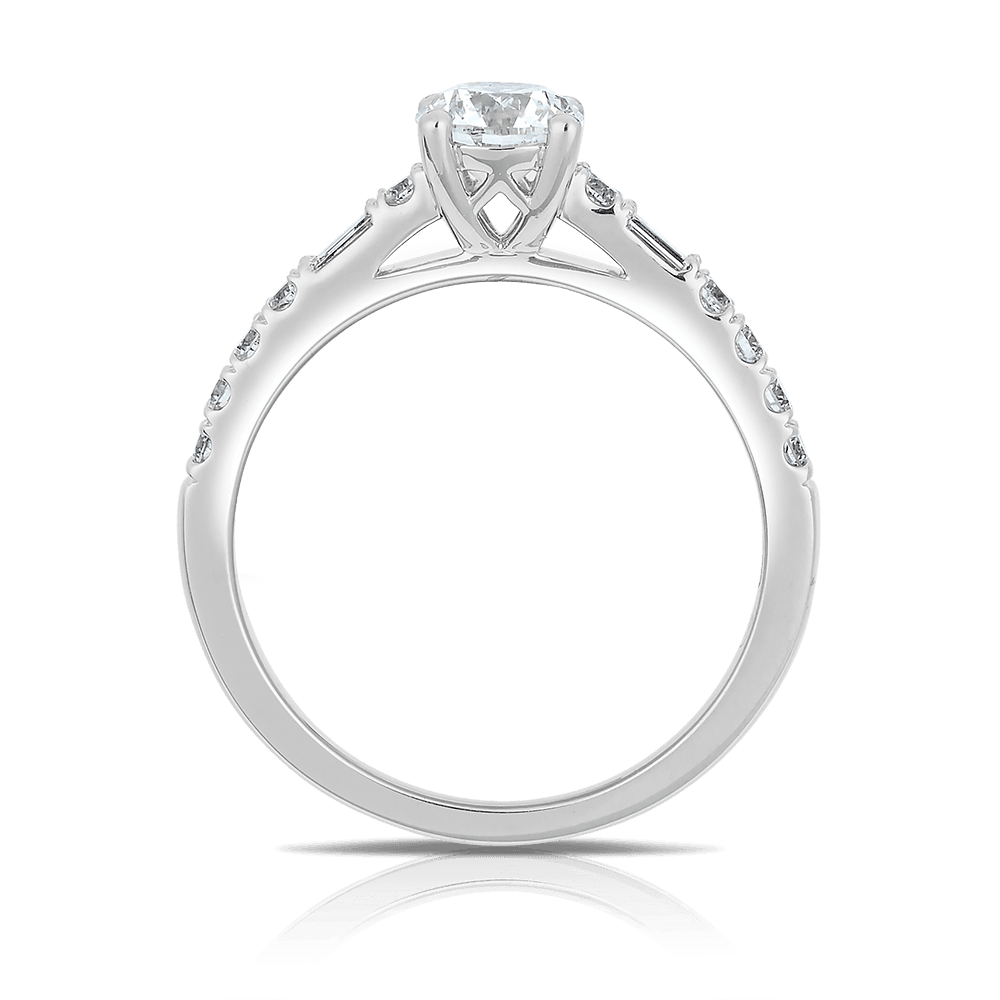 1ct TW Diamond Solitaire Engagement Ring in 18ct White Gold - Wallace Bishop