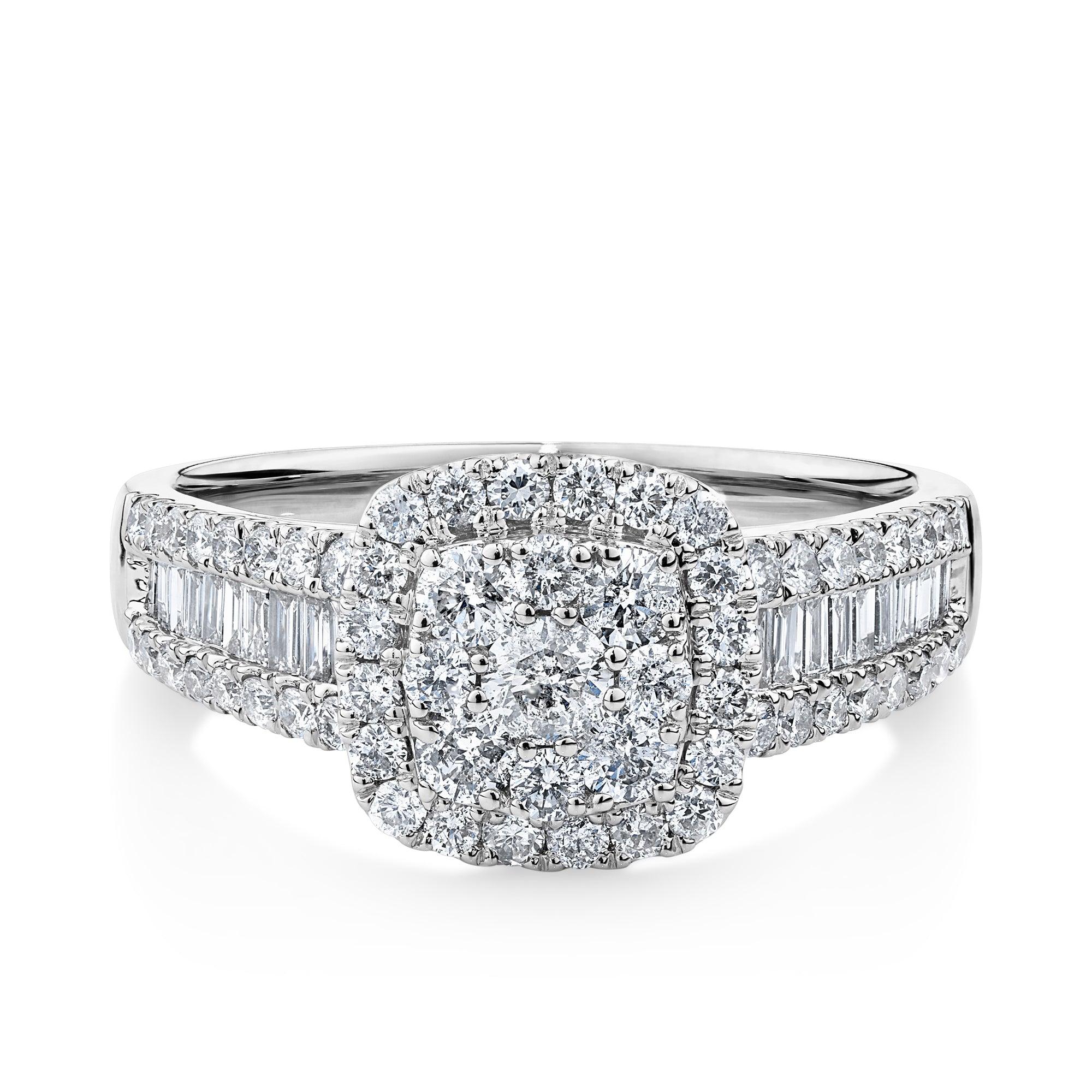 Halo diamond deals ring square