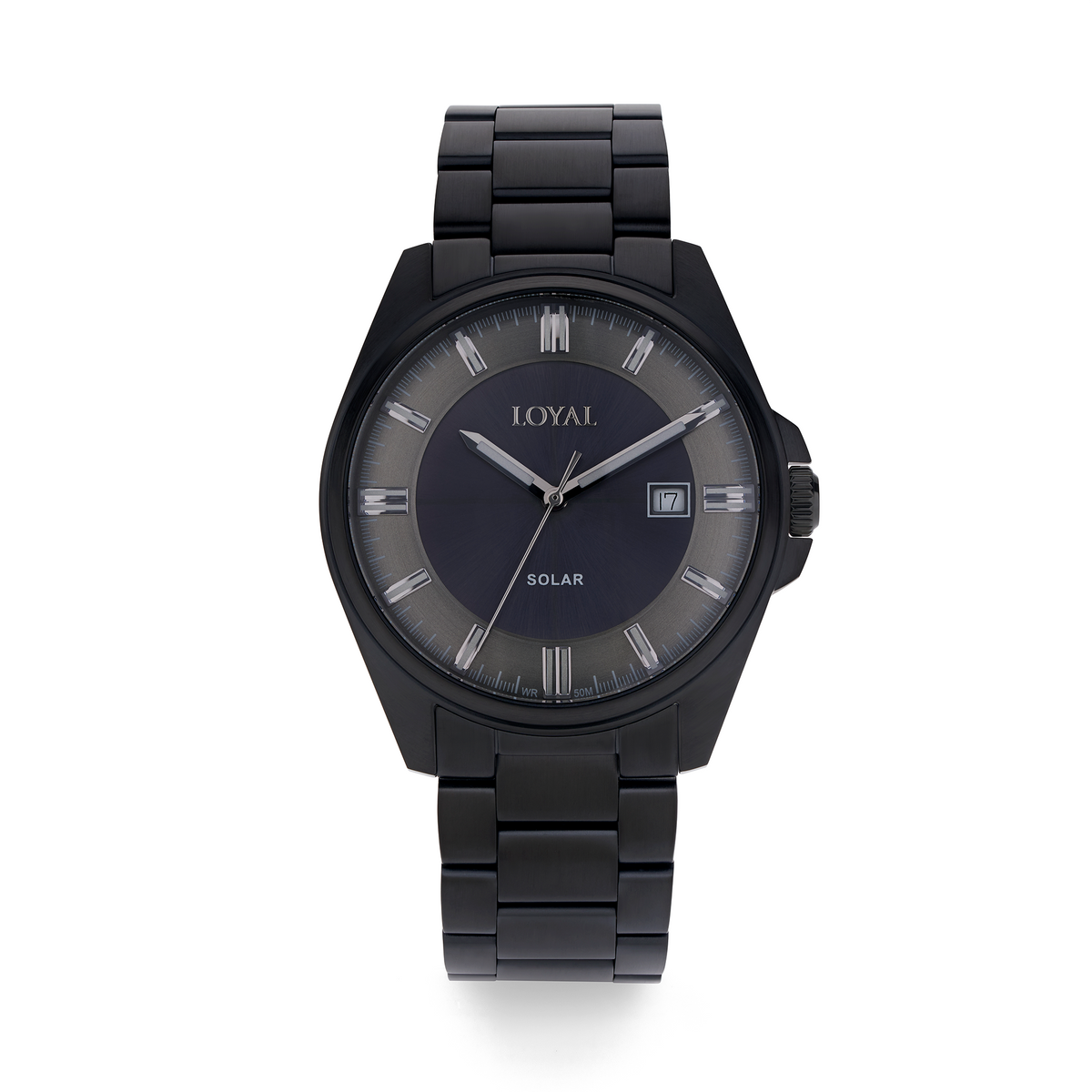 Loyal Academy Men's 42.50mm Black Solar Watch