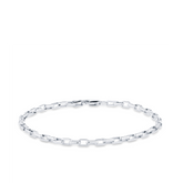 19cm Paperclip Link Bracelet in Sterling Silver