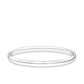 Solid Oval Bangle in Sterling Silver