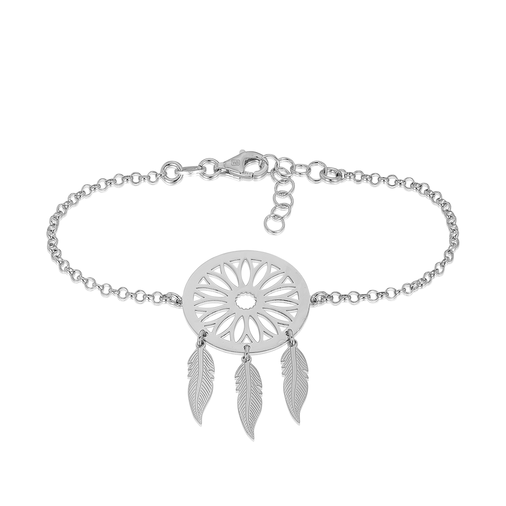 Dream Catcher bracelet  made in Sterling Silver