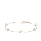 Freshwater Pearl Station Bracelet in 9ct Yellow Gold