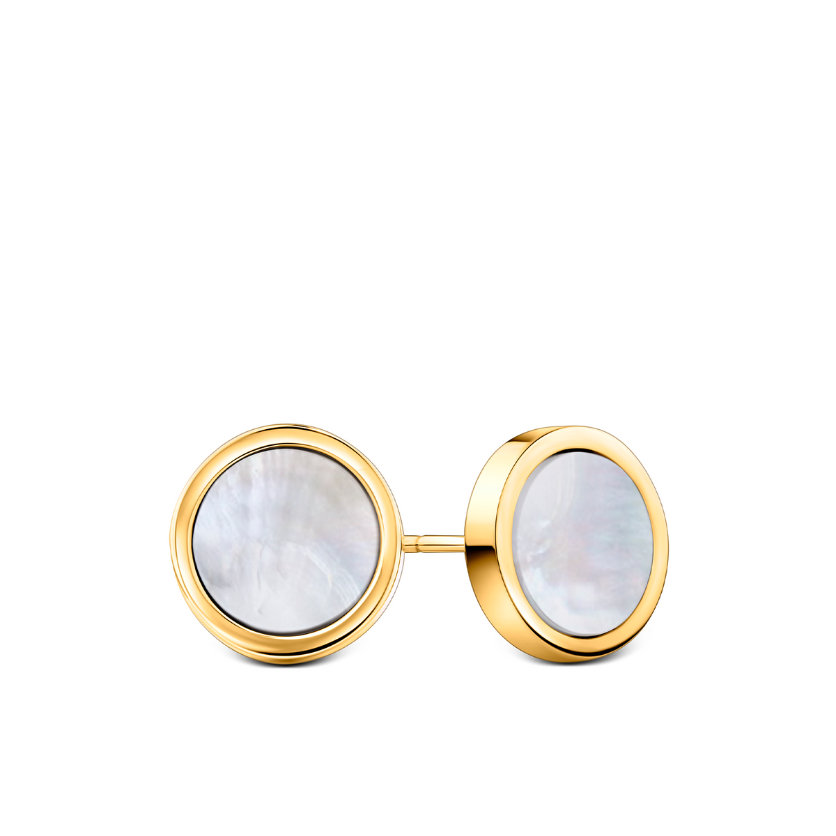 Mother of Pearl Earrings in 9ct Yellow Gold