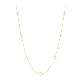 Freshwater Pearl Necklace in 9ct Yellow Gold