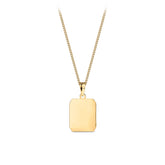 Rectangular Pendant in 9ct Yellow Gold