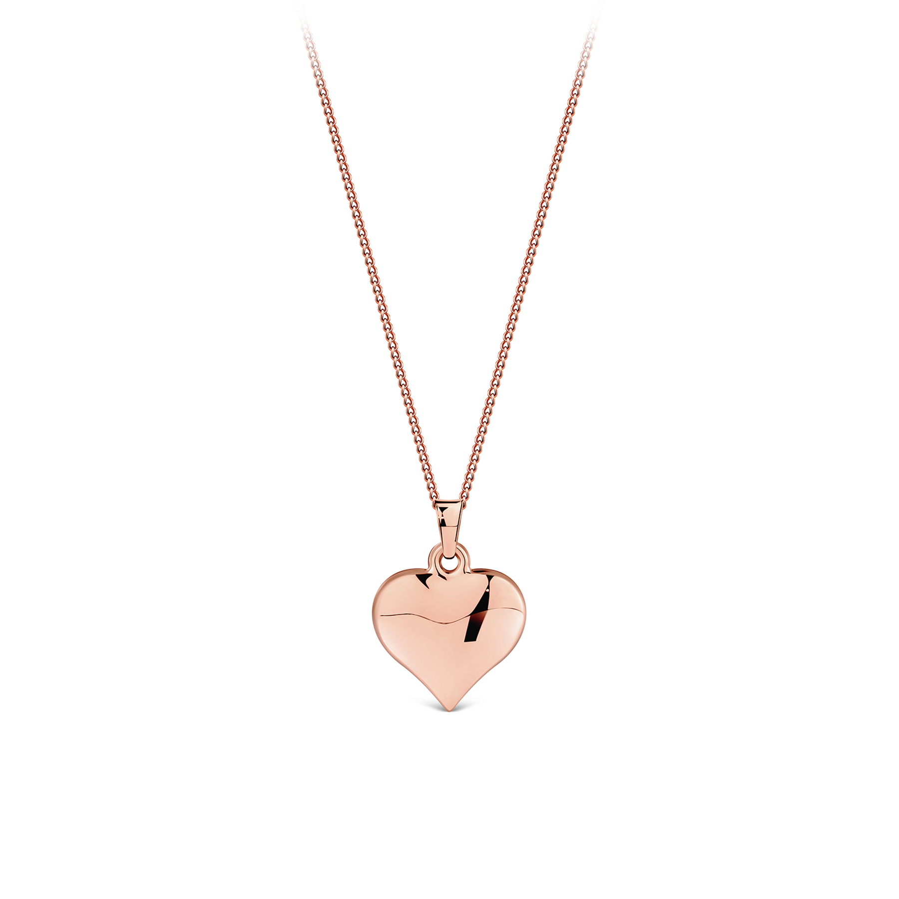 Medium Heart Pendant in 9ct Rose Gold