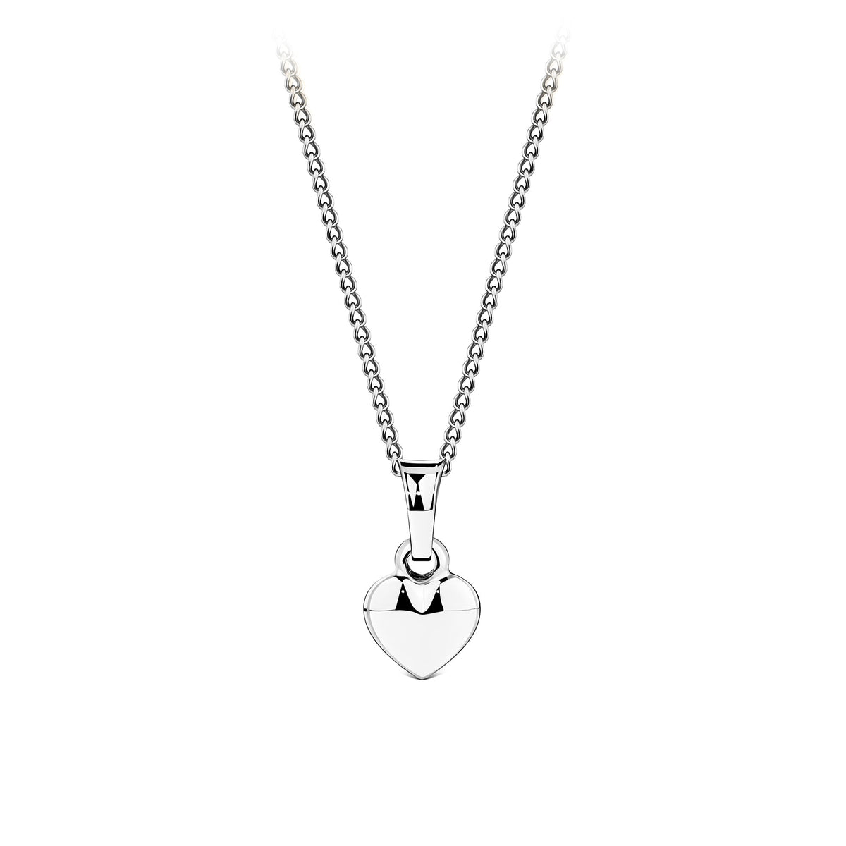 Small Heart Pendant in 9ct White Gold