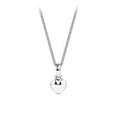 Small Heart Pendant in 9ct White Gold