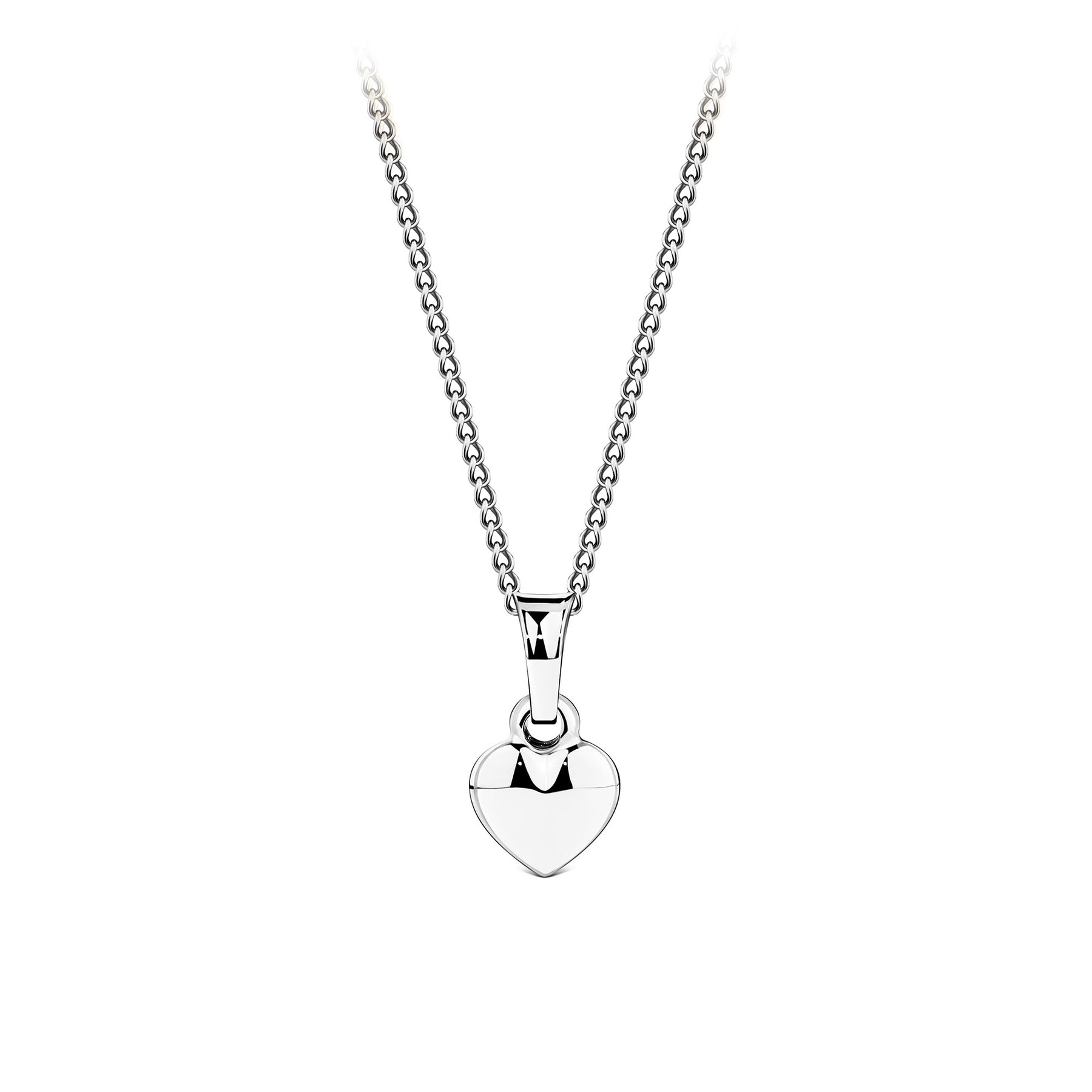 Small Heart Pendant in 9ct White Gold