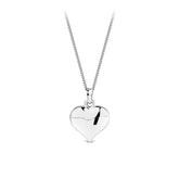 Medium Heart Pendant in 9ct White Gold