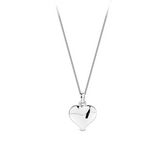 Medium Heart Pendant in 9ct White Gold