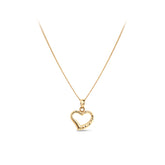 Heart Diamond Cut Pendant in 9ct Yellow Gold