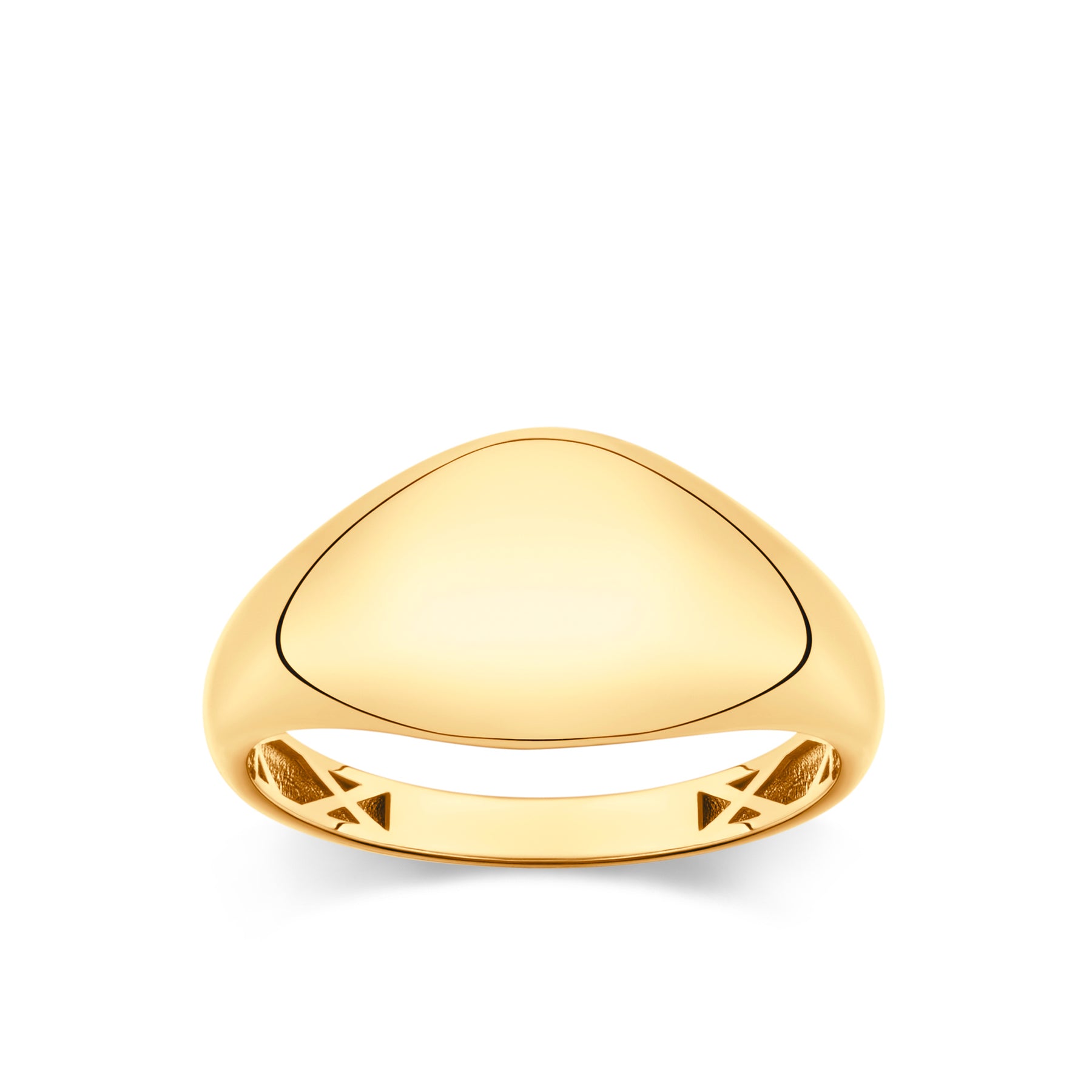 Bold Hollow Dome Signet Ring in 9ct Yellow Gold