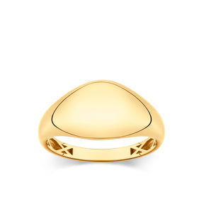 Bold Hollow Dome Signet Ring in 9ct Yellow Gold