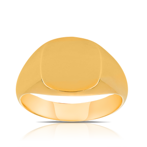 Cushion Signet Ring set in 9ct Yellow Gold