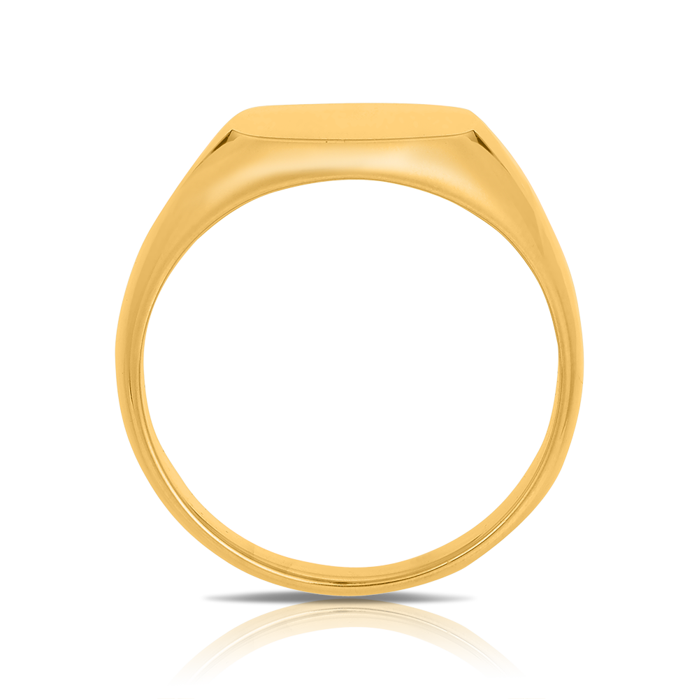 Cushion Signet Ring set in 9ct Yellow Gold