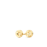 Diamond Cut Ball Studs in 9ct Yellow Gold