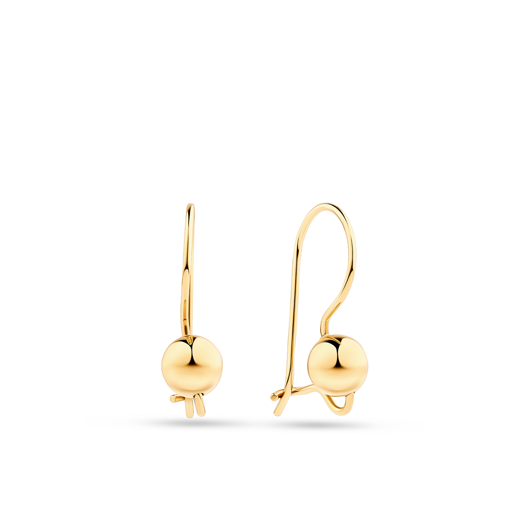 Small Euro Ball Earrings in 9ct Yellow Gold