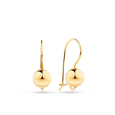 Medium Euro Ball Earrings in 9ct Yellow Gold