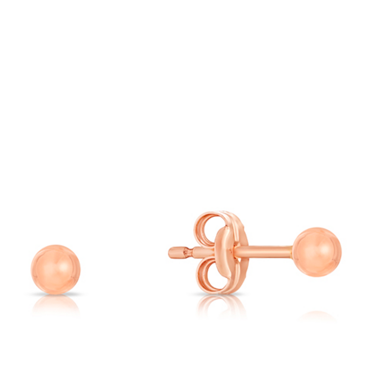 3mm Ball Stud Earrings in 9ct Rose Gold