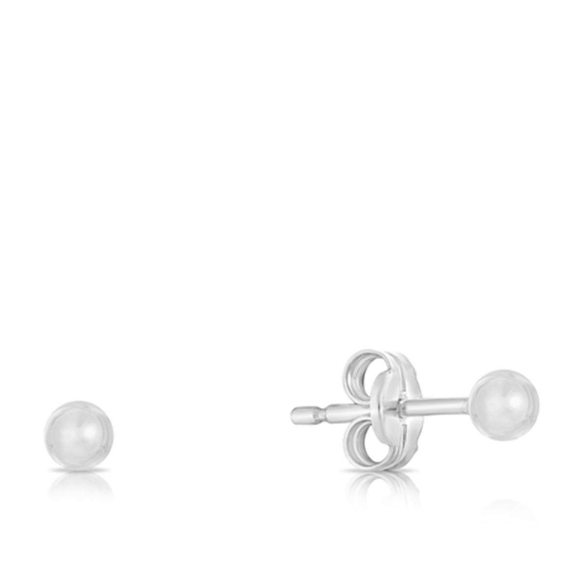 3mm Ball Stud Earrings in 9ct White Gold