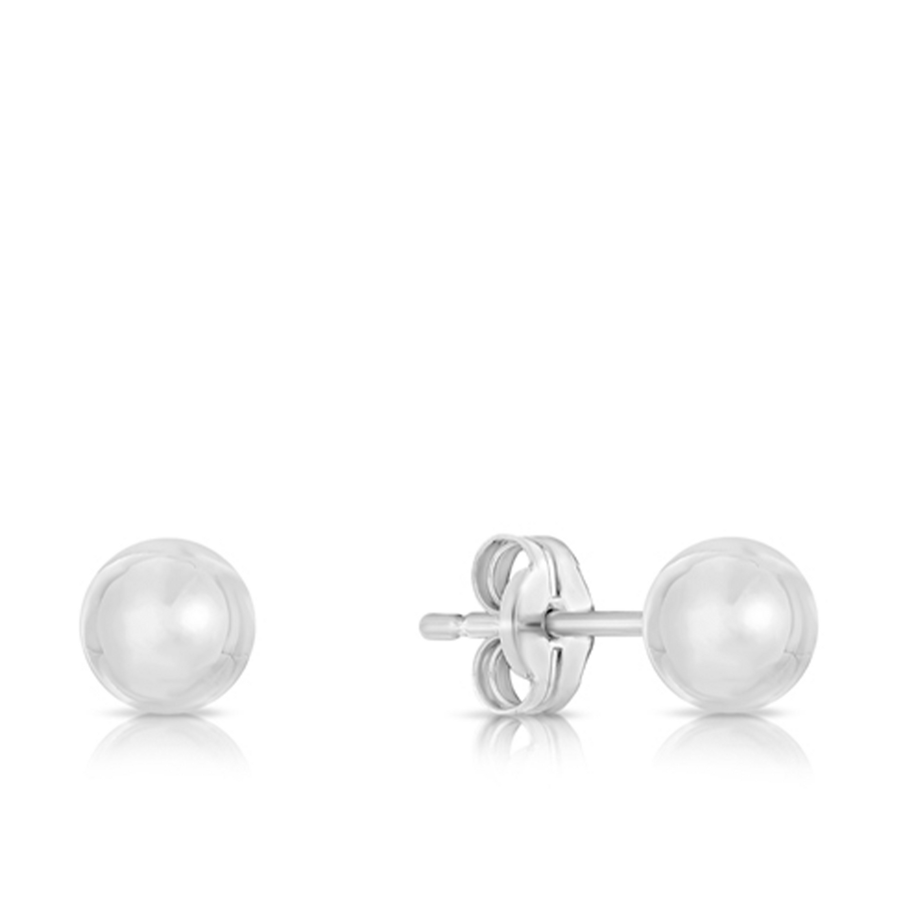 5mm Ball Stud Earrings in 9ct White Gold