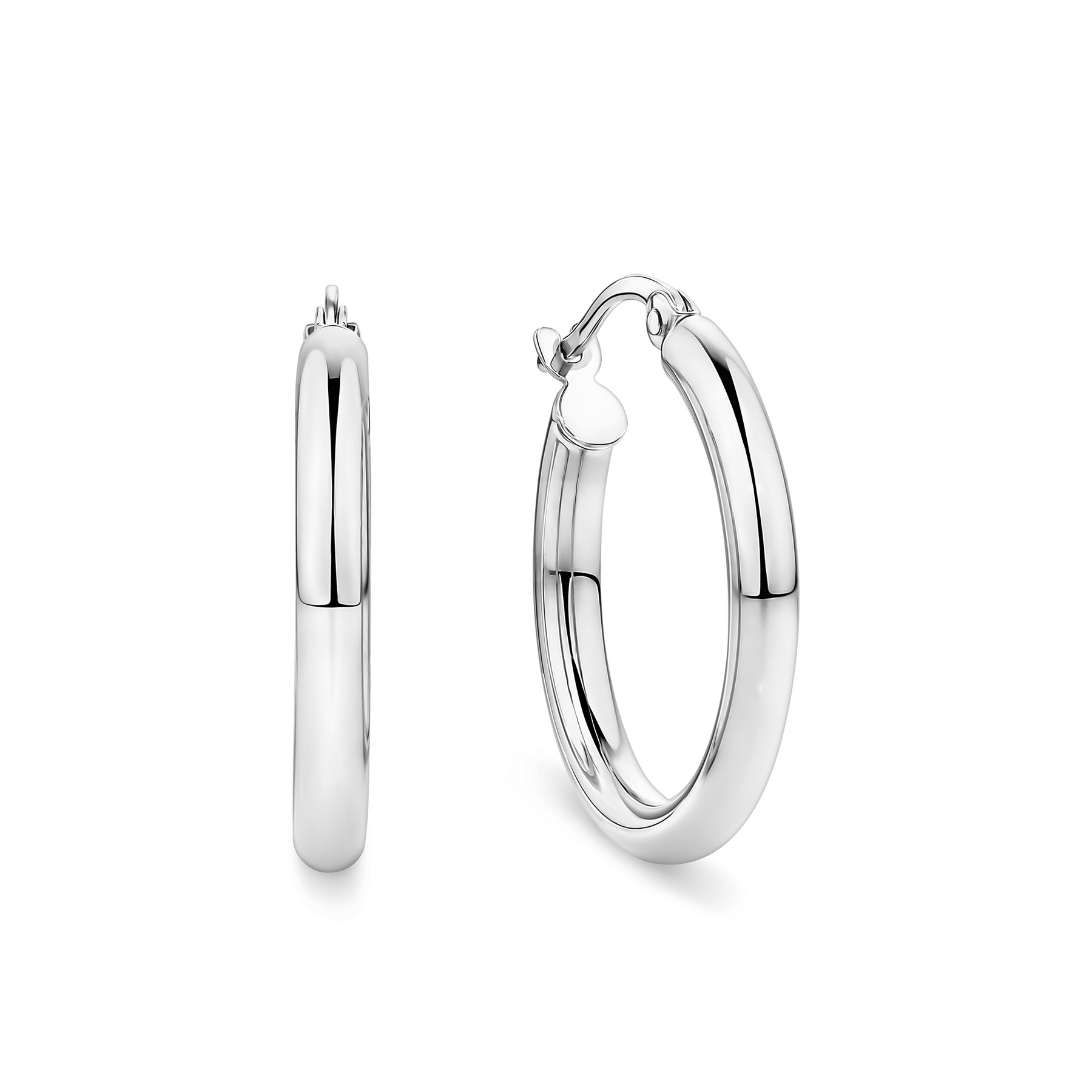 Hoop Earrings in 9ct White Gold