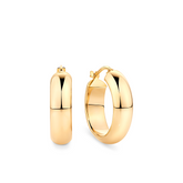 Round Hoop Earrings in 9ct Yellow Gold