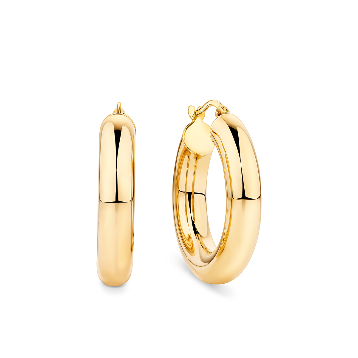 Bold Hoop Earrings in 9ct Yellow Gold