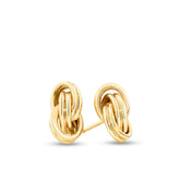 Knot Detail Stud Earrings in 9ct Yellow Gold