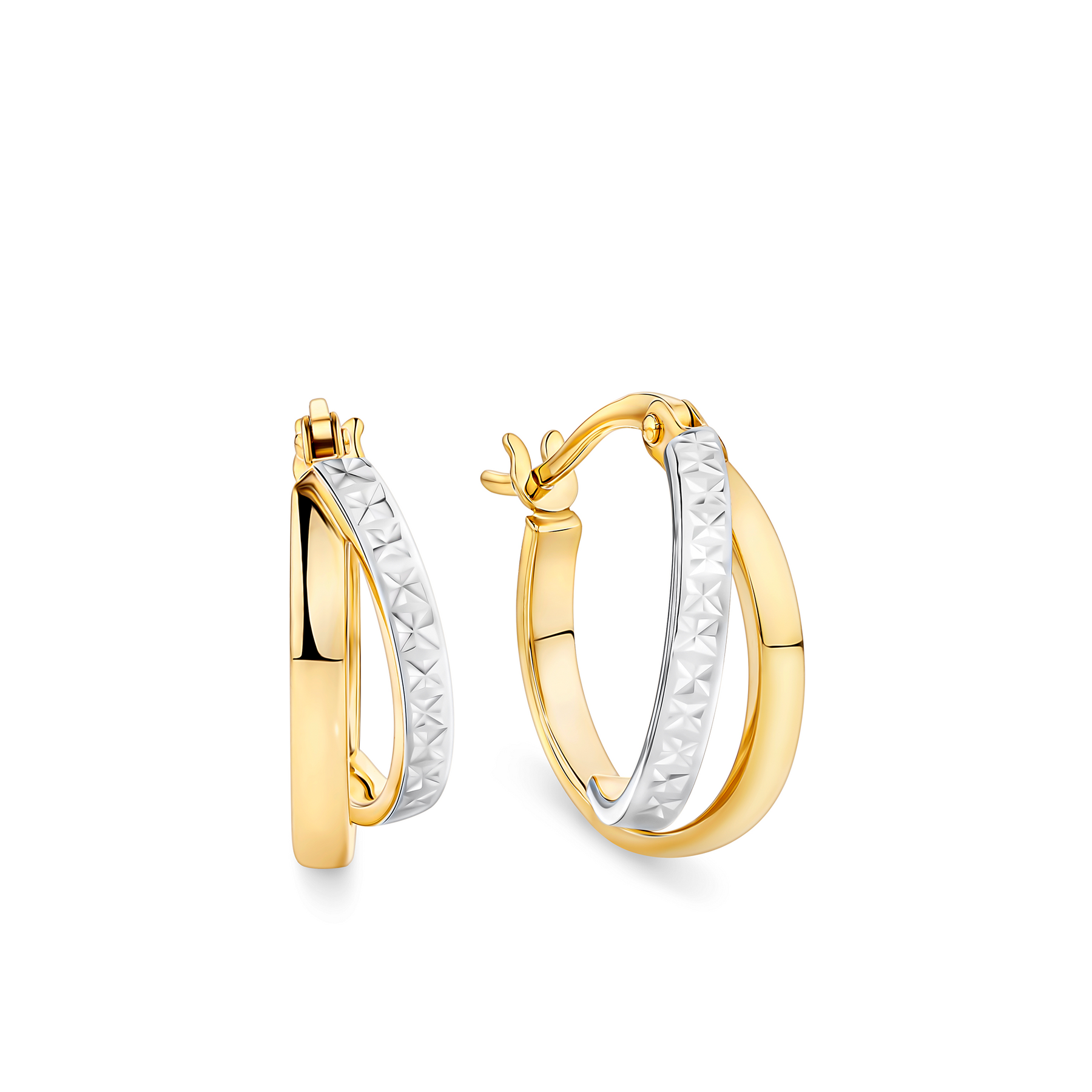 Twist Hoop Earrings in 9ct Yellow Gold