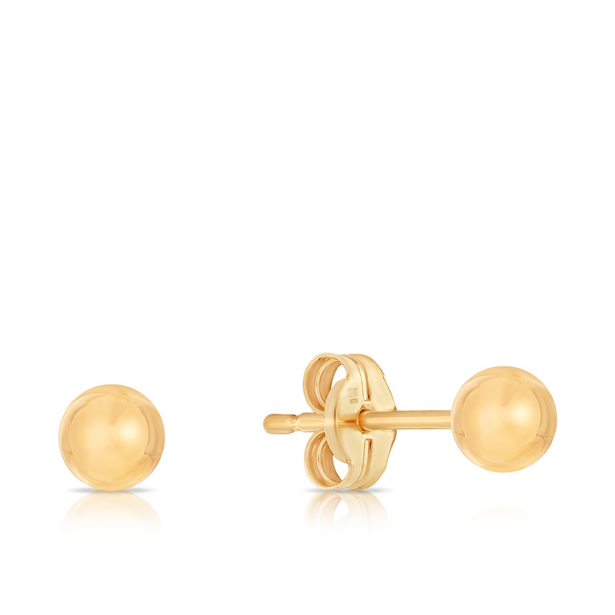 4mm Ball Stud Earrings in 9ct Yellow Gold