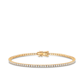 1.00ct TW Diamond Tennis Bracelet in 9ct Yellow Gold